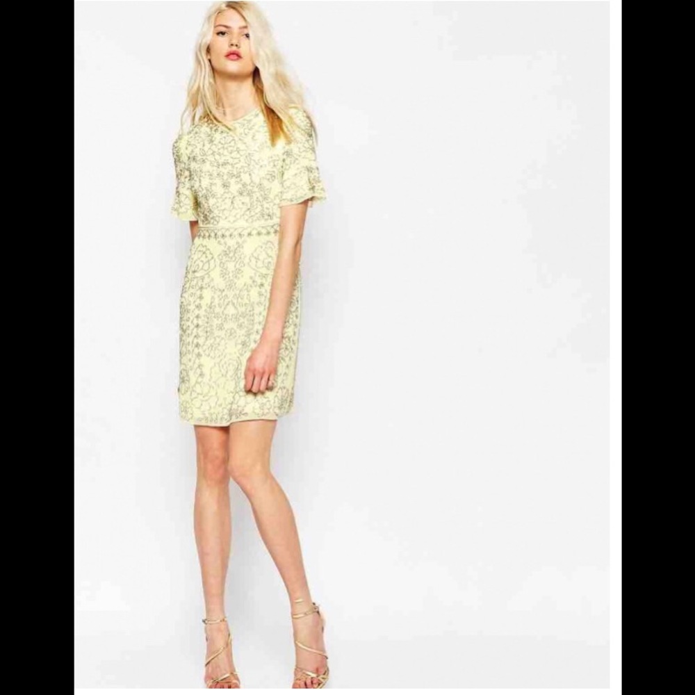 Needle & Thread Linear Motif Embellished Dress